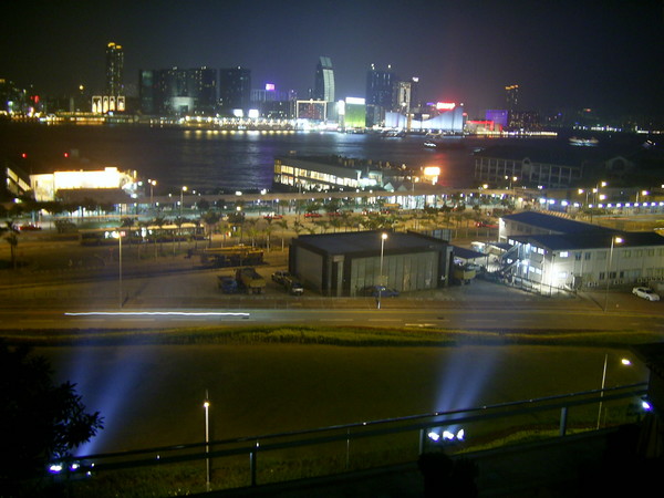 HONG KONG PIER AT NIGHT