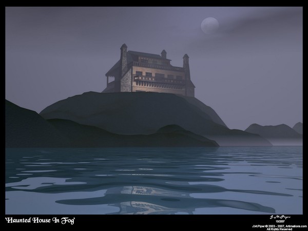 Haunted House with Fog