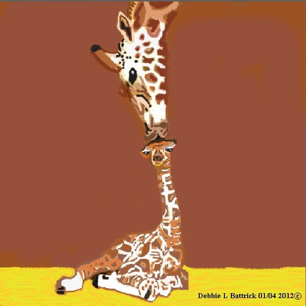 Mommy and Baby Giraffe
