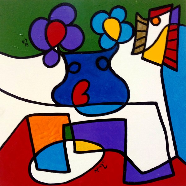 VASO, FLORES E JANELA