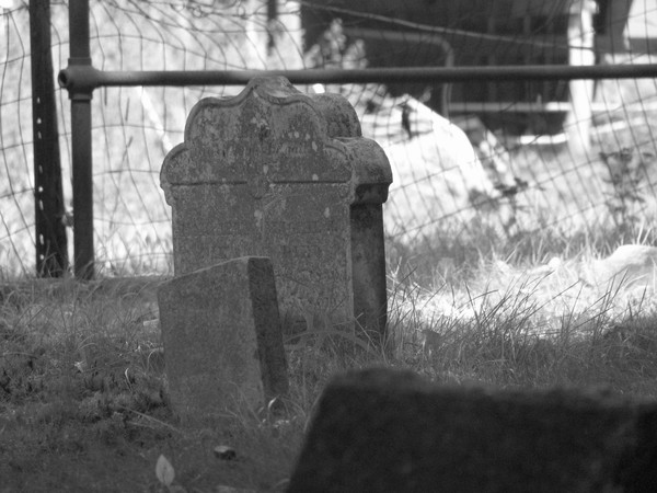 Headstone in Black and White