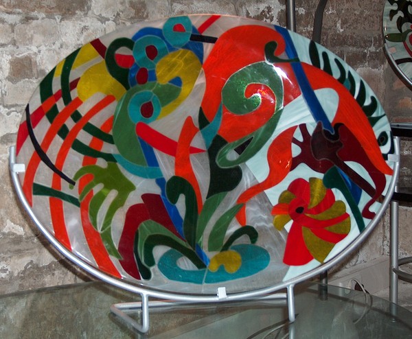Big oval fusingglass bowl