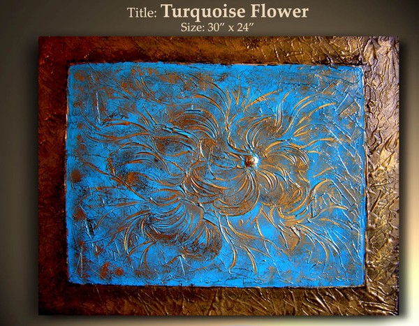 Turquoise Flower 30