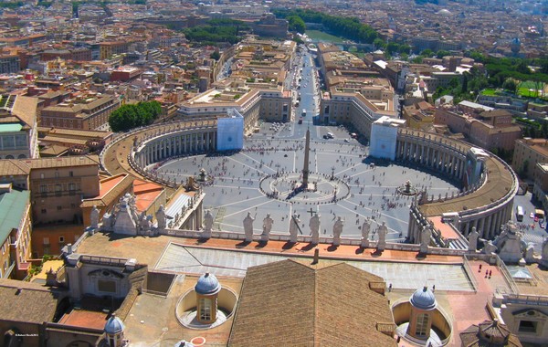 The Vatican, All roads lead to Rome.