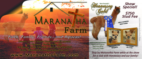 Maranatha Farm - 1/3 page ad for Show Book