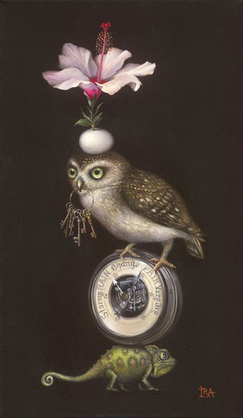 Pyramid with Owl. Prints on premium canvas