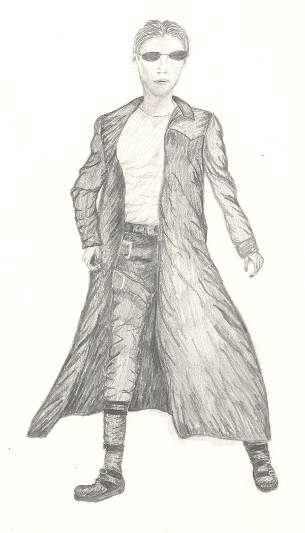 Neo in matrix gear