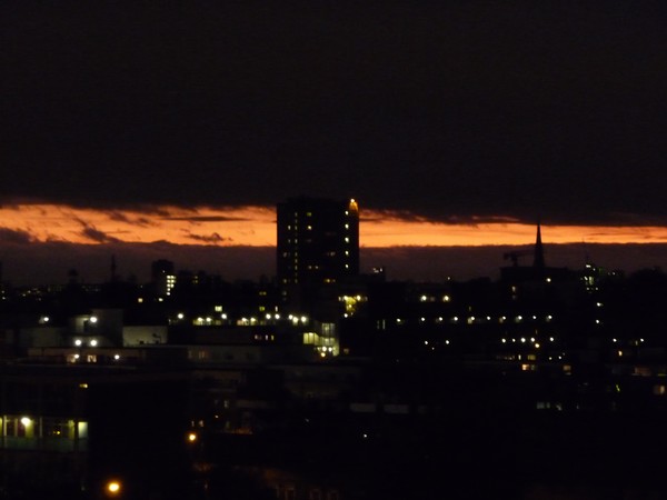 Sunset in the darkness
