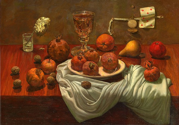 Still Life witch a playing-card