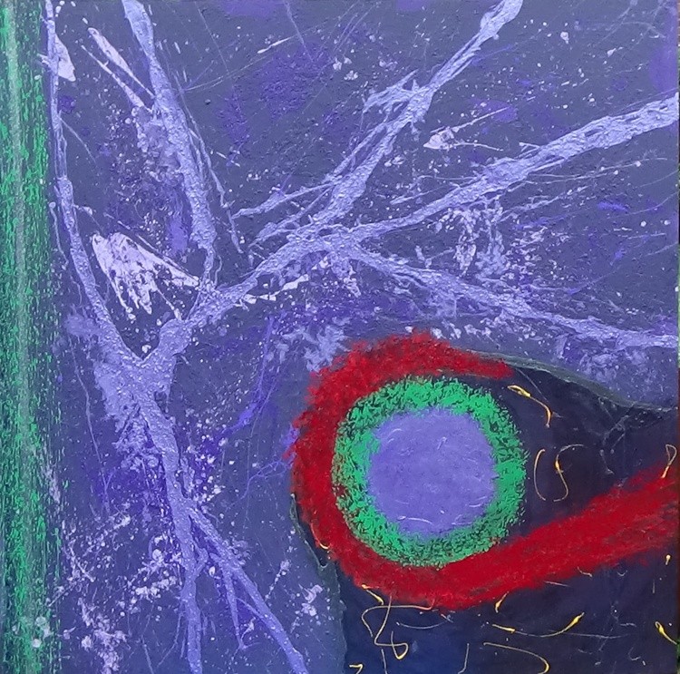 'Porphyrion' Acrylic & mixed media ~ 6 foot x 6 foot (183cm x 183cm)