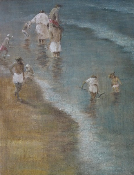 on the beach