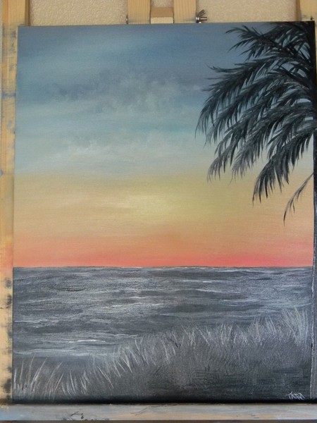 Sunset Palm