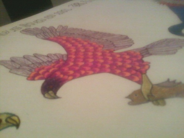 Eagle In Pink By The Rooster (c) 2010