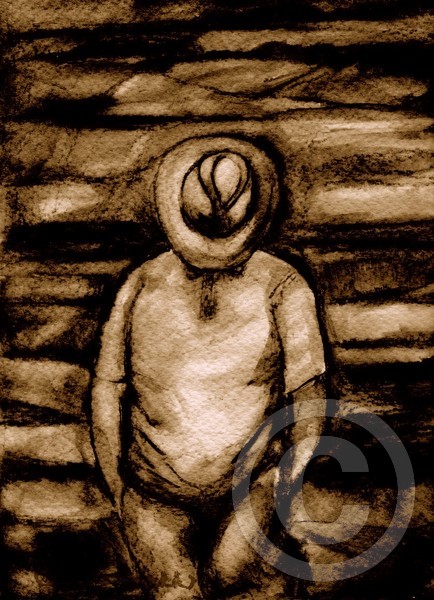 Western man in Sepia