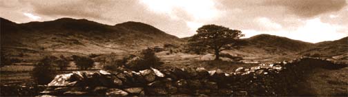 English landscape in sepia (Lake District)