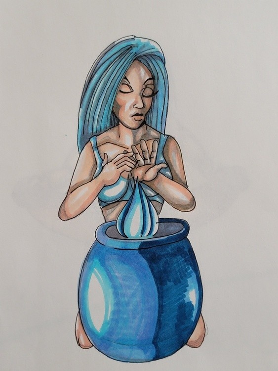 Mixing the potion