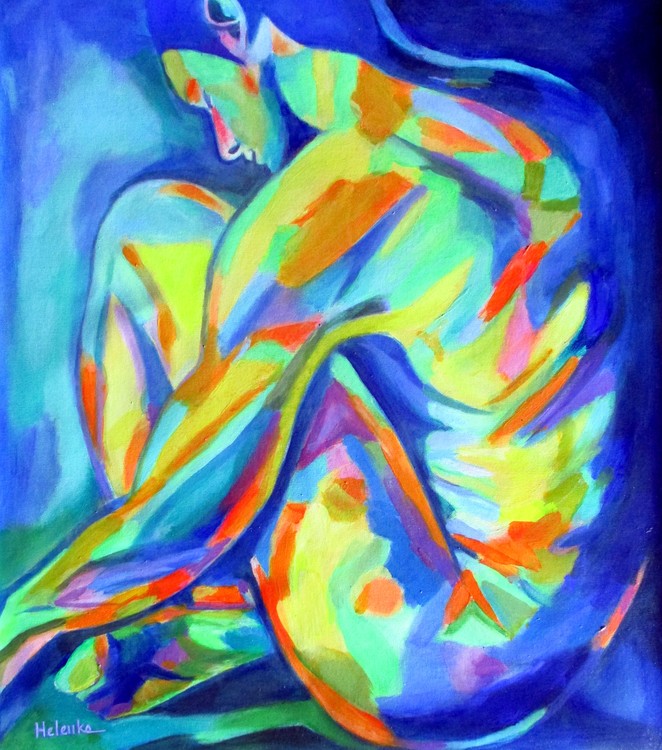 Glowing silent figure