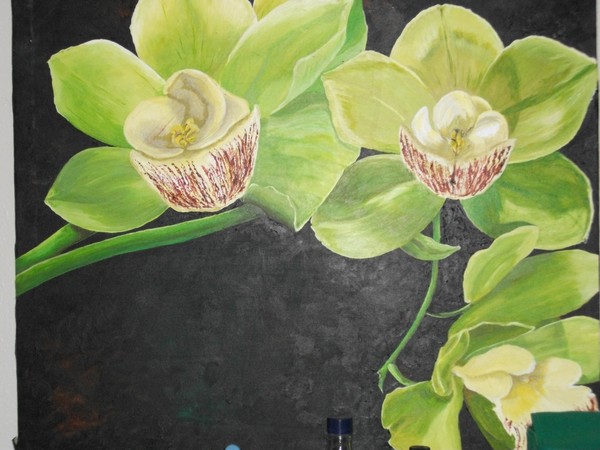 green orchids