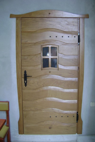 wooden door made from oak