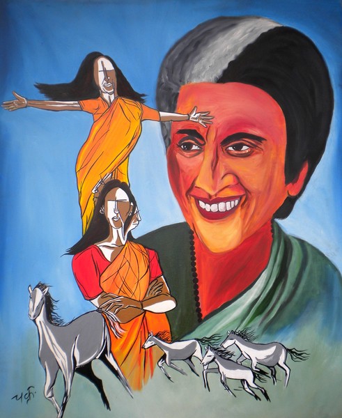 AATM VISHVAS 32x36in Oil nd Acrylic on Canvas