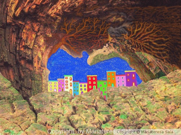 The pueblo reborns in the cave of old tree