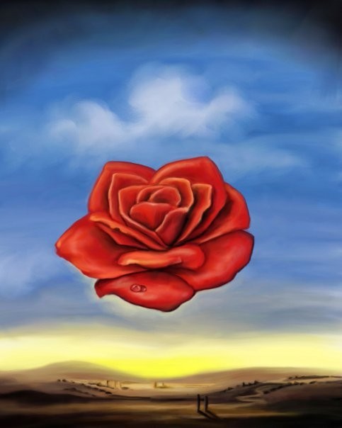 Meditative Rose Reproduction