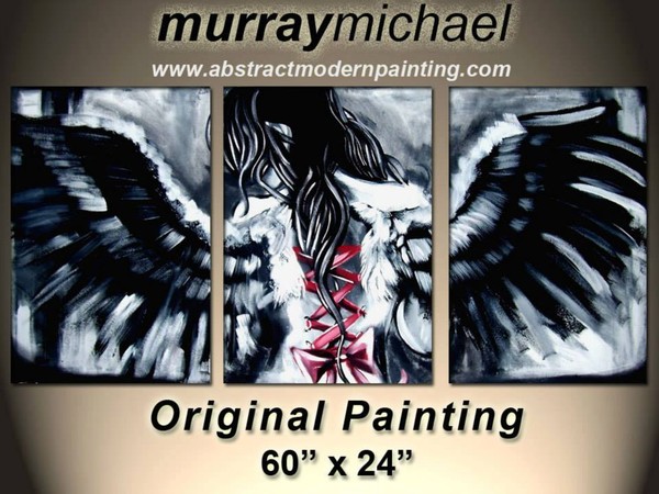 abstract painting angelwings