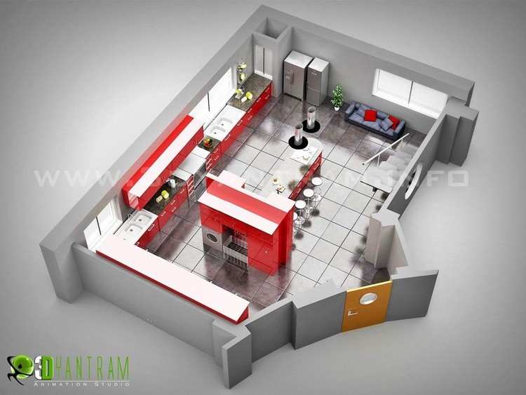 Floorplan Design of Kitchen by Yantram 3d Floor Plan Creator - Meridian, Idaho