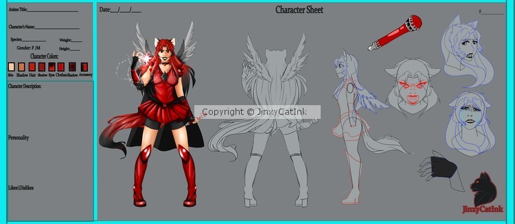 Finished Character reference Sheet