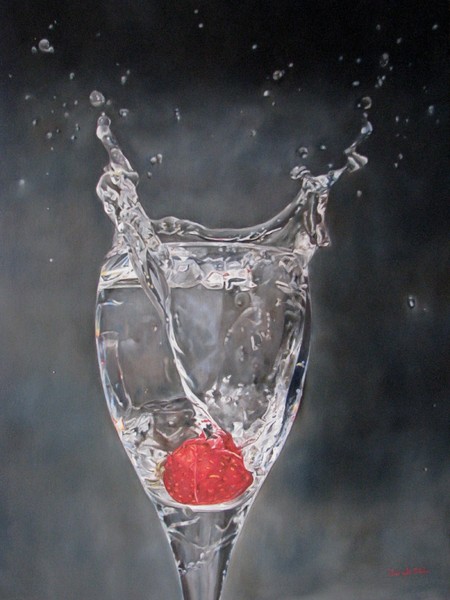 Strawberry in glass