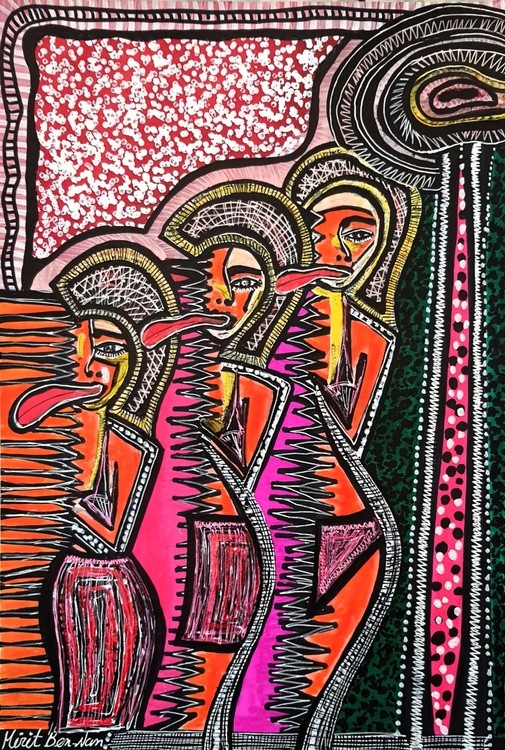Artist Israel modern rich color paintings Mirit Ben-Nun
