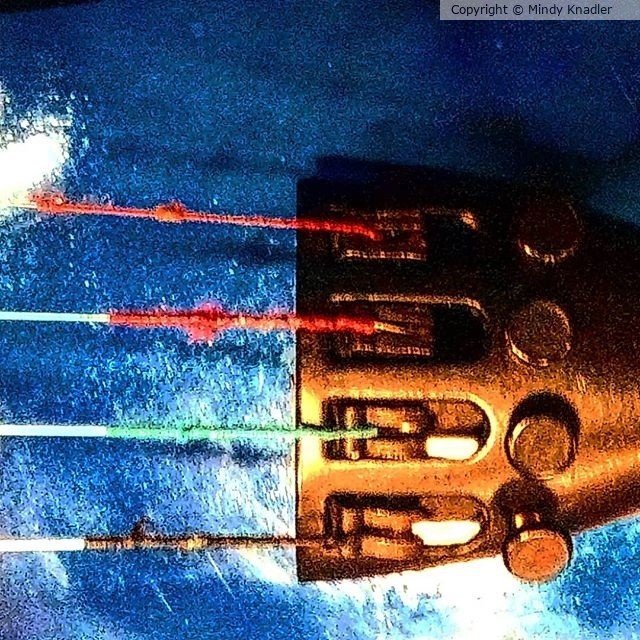 blue violin strings