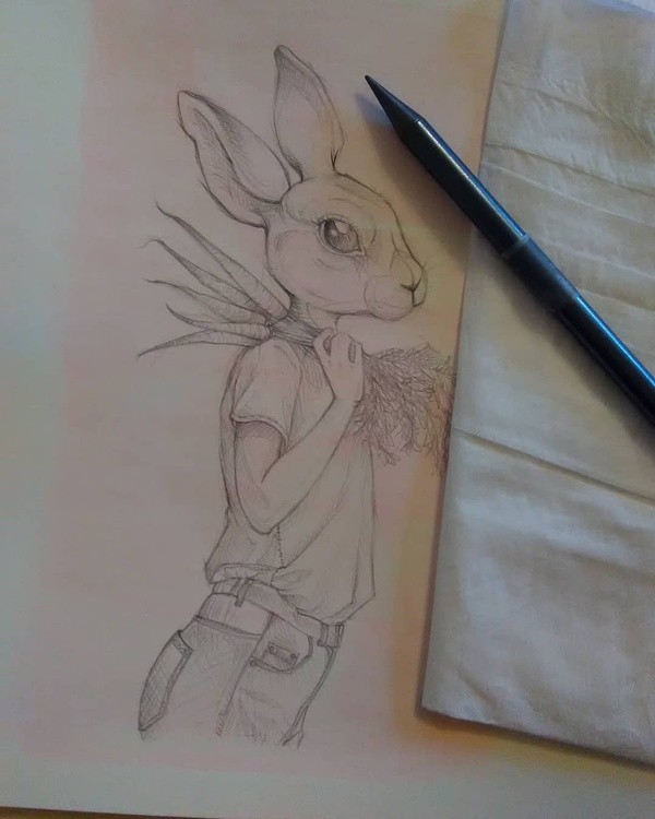 Drawing cute bunny boys and listening to the studio killers  sketchwippink
