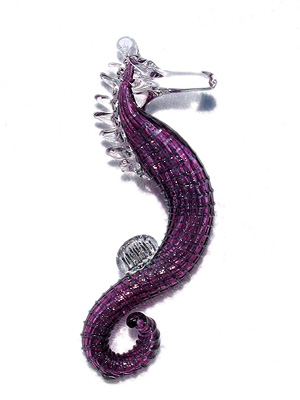 hanging glass seahorse
