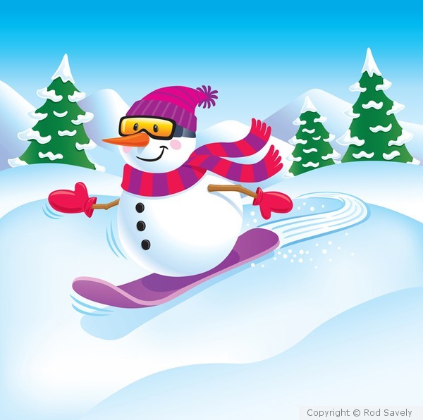 Snowman Snowboader
