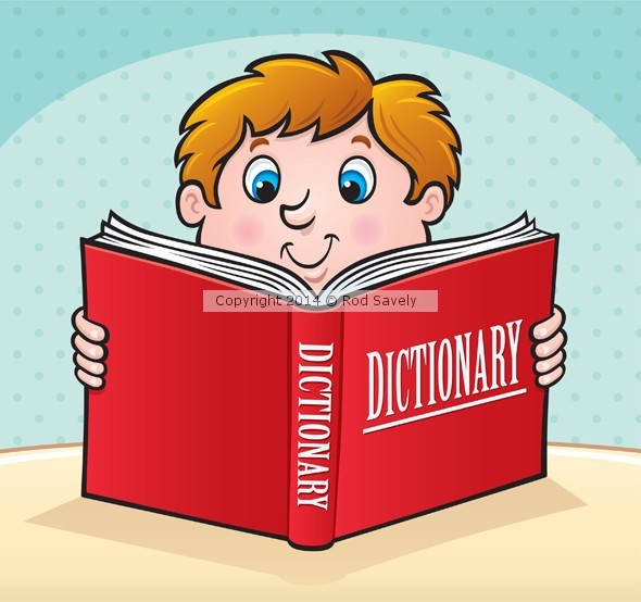 Kid Reading A Dictionary
