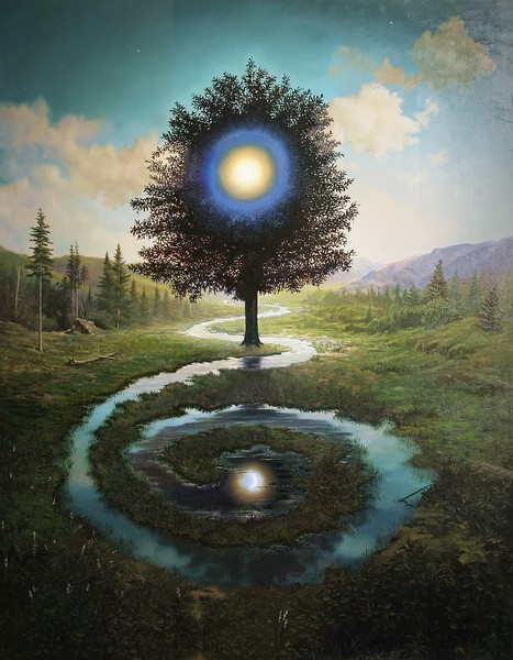 Energy System.  2013. Oil on canvas, 66 x 44 in..-