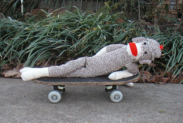 Skateboard Sock Monkey