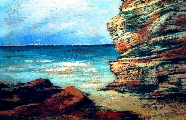 a rock
