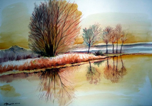 Golden winterglow