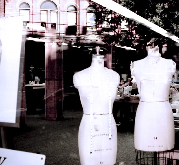Mannequins in a window