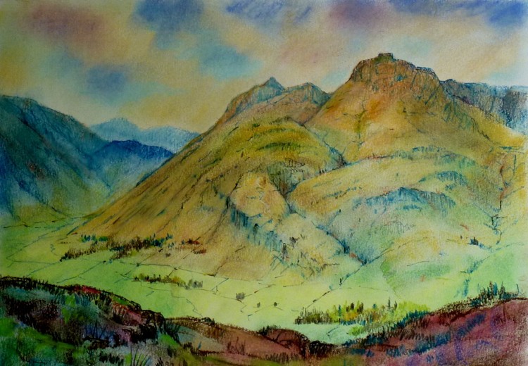 Langdale Pikes from Lingmoor