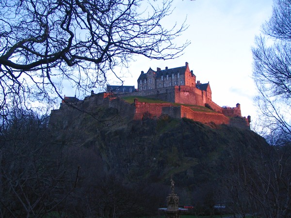 Edinburgh castle at sunset 2