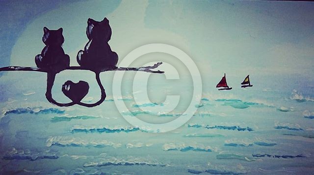 Cat's in love enjoying the view