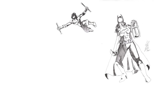 Nightwing & Batgirl scope the night