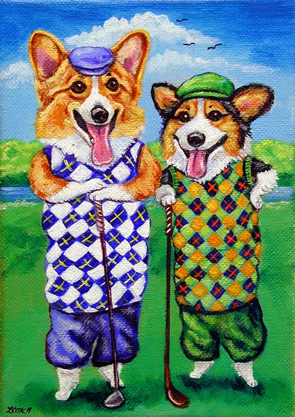 Corgi Golfers