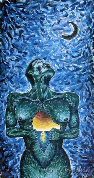 DAWN BIRTH rybakow OIL HAND PAINTING ART