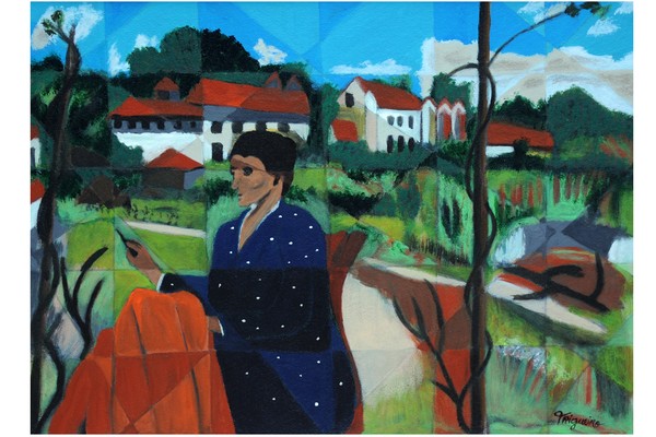 Srª Sentada á Sombra da Parreira