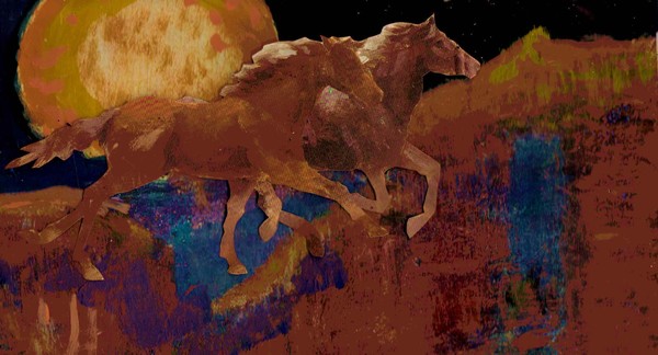 Horses Flying Above the Mesa