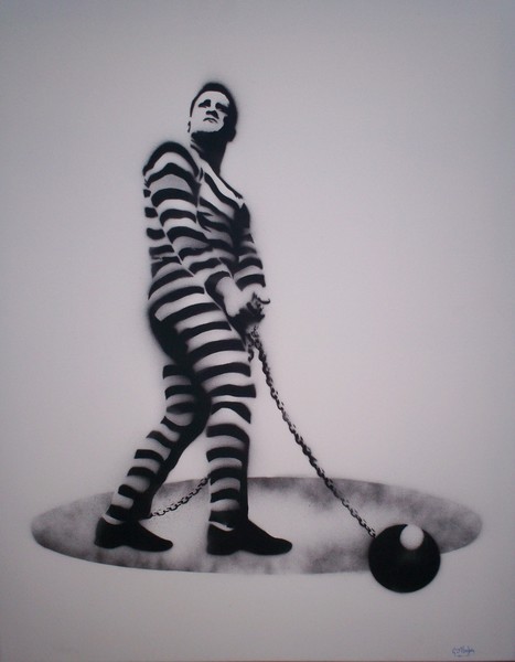 Hammer throwing prisoner
